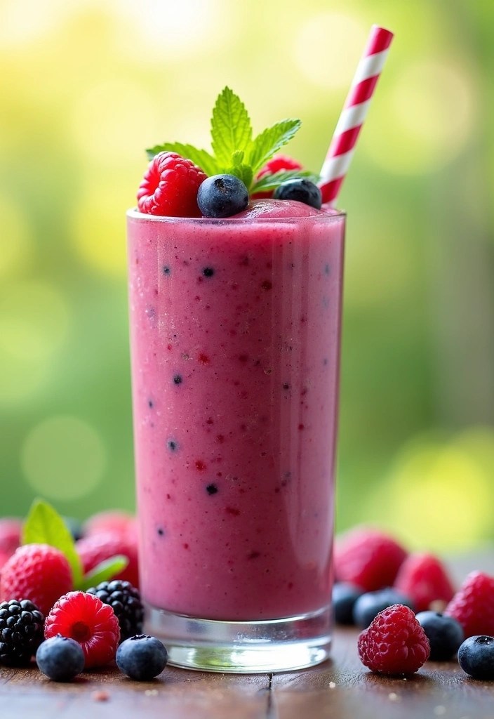 13 Refreshing Matcha Smoothie Recipes That'll Energize Your Day (Don't Miss #7!) - 4. Berry Matcha Smoothie