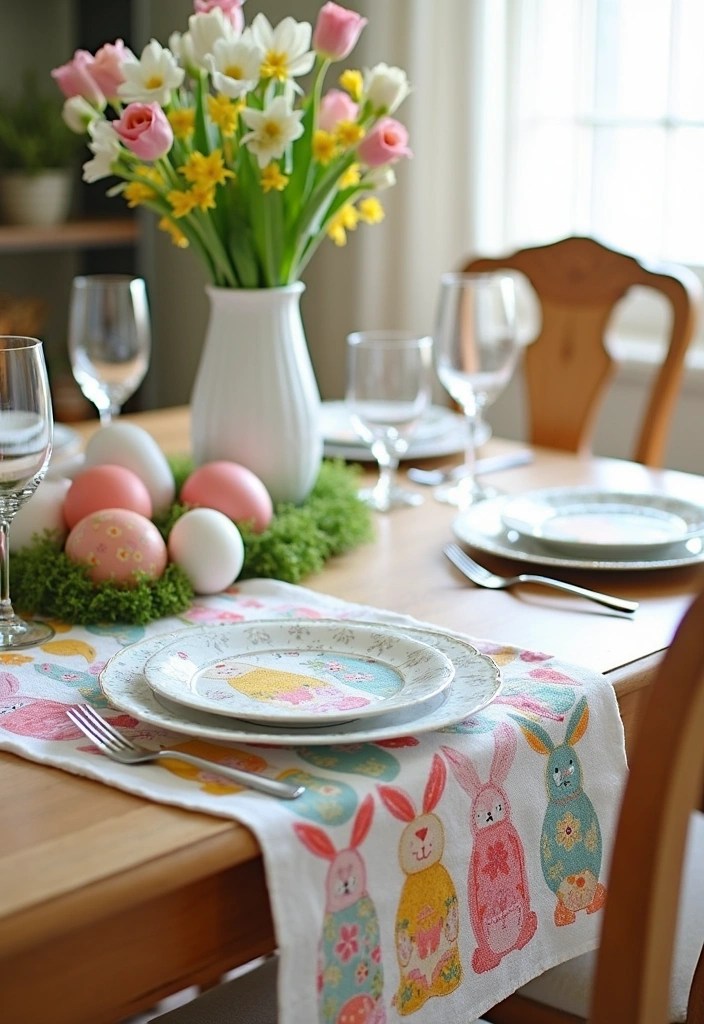 18 Unique Easter Decorations You Can Make with Just $10! - 11. DIY Easter Table Runner