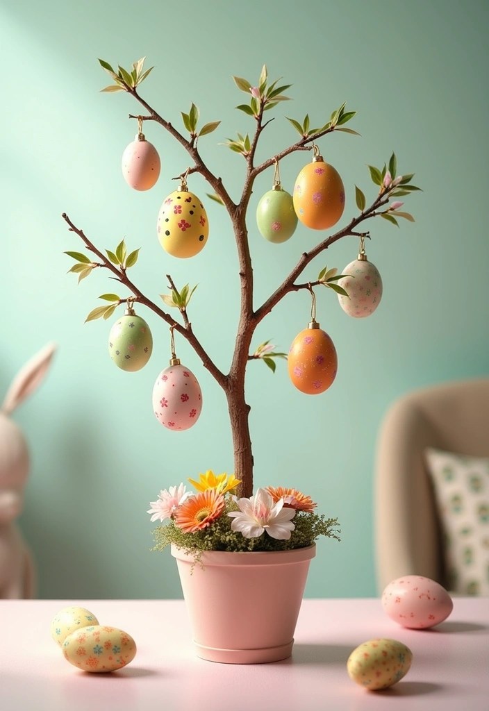 18 Unique Easter Decorations You Can Make with Just $10! - 4. Floral Egg Tree