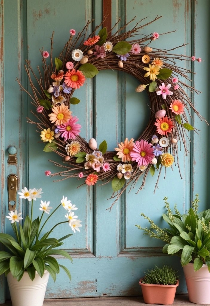 18 Unique Easter Decorations You Can Make with Just $10! - 7. Upcycled Easter Wreath