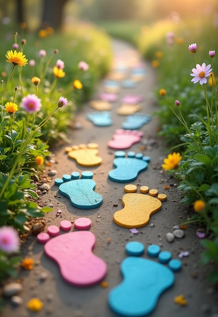 18 Unique Easter Decorations You Can Make with Just $10! - 9. Bunny Footprint Trail