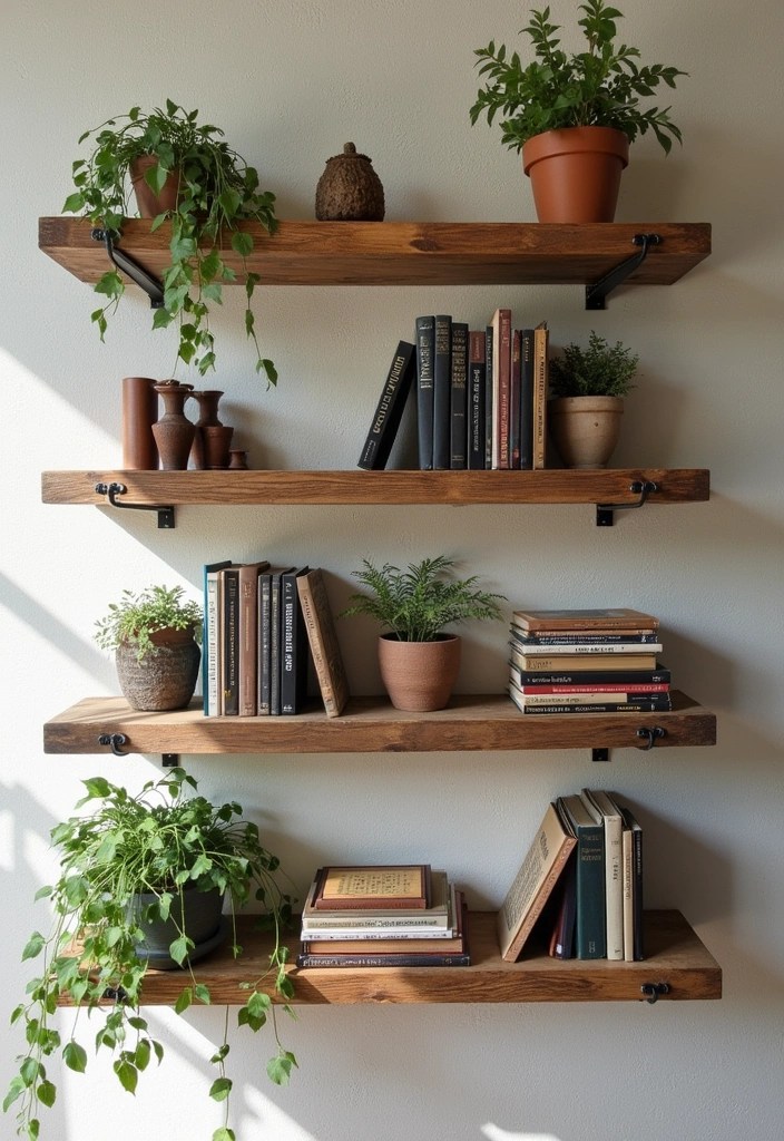 19 DIY Art Projects That'll Add Color and Life to Any Room (Get Inspired!) - 13. Decorative Wall Shelves