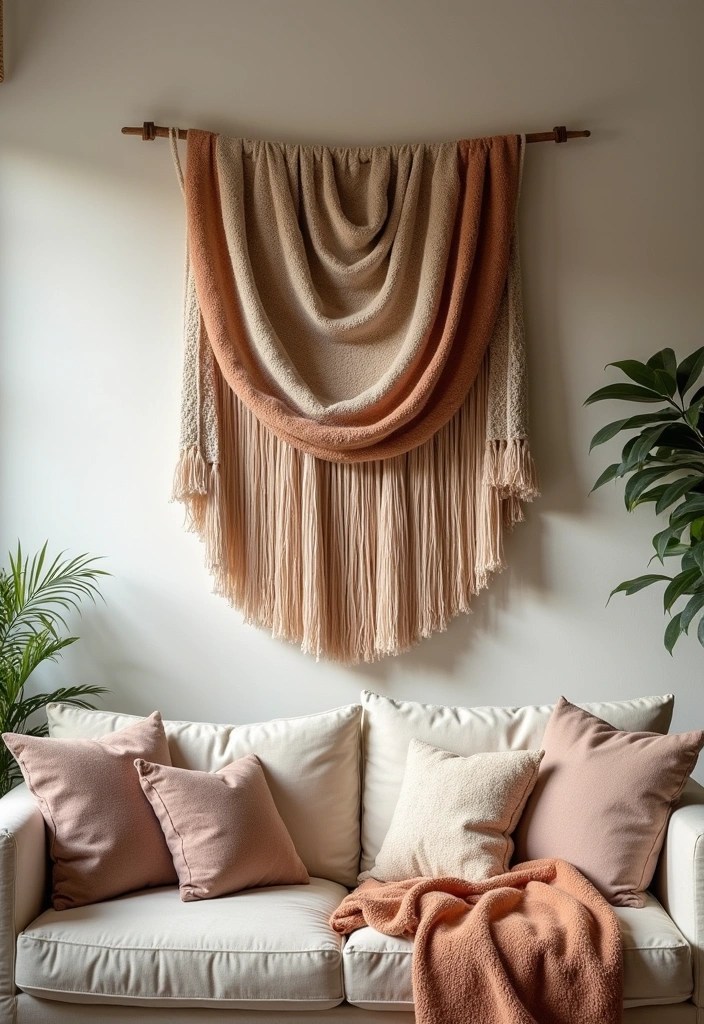 19 DIY Art Projects That'll Add Color and Life to Any Room (Get Inspired!) - 14. DIY Fabric Wall Hanging