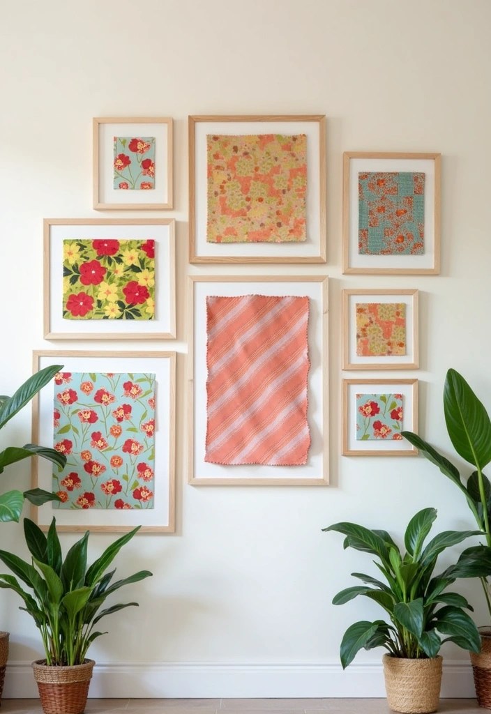 19 DIY Art Projects That'll Add Color and Life to Any Room (Get Inspired!) - 2. Framed Fabric Wall Art