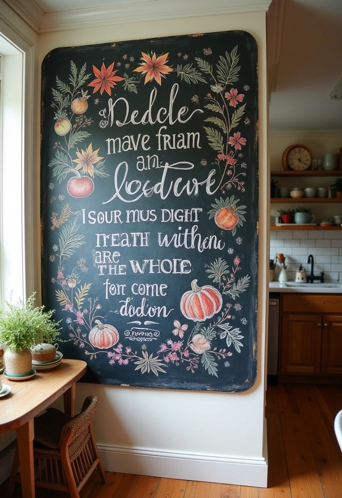 19 DIY Art Projects That'll Add Color and Life to Any Room (Get Inspired!) - 9. Customizable Chalkboard Art