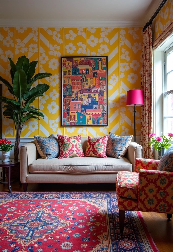 20 Cozy Living Room Ideas That'll Make You Want to Stay In Forever (You Won't Believe #5!) - 14. Bold Patterns