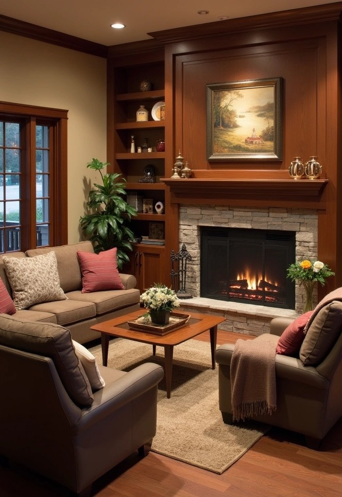20 Cozy Living Room Ideas That'll Make You Want to Stay In Forever (You Won't Believe #5!) - 9. Cozy Fireplaces